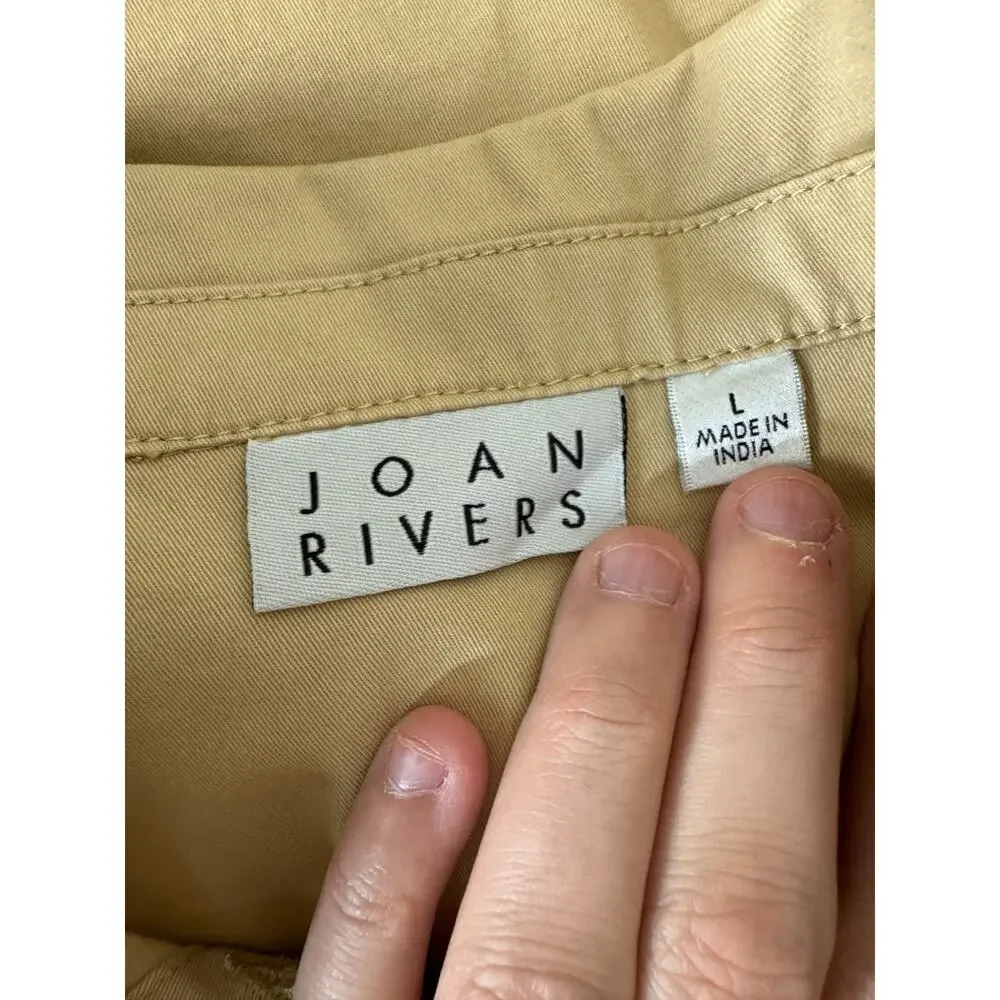 Joan Rivers Signature Twill Button-Front Jacket Latte‎ Large NWOT - Picture 10 of 10